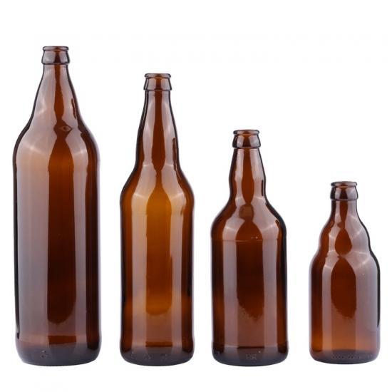 glass beer bottles